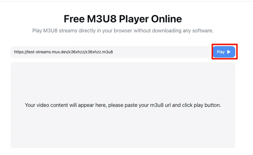 Play m3u8 video